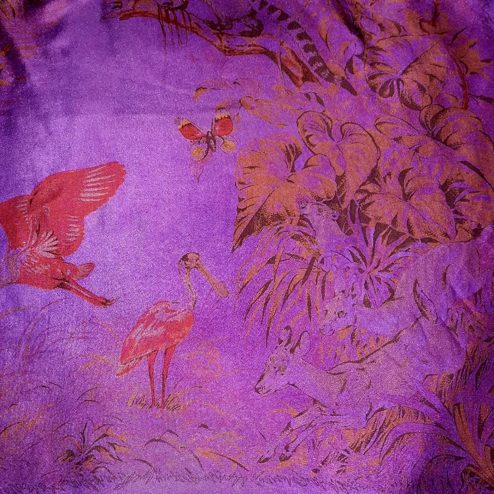 HERMÈS Equateur Silk Twill Scarf Dip Dye 140cm Violet/Multi - Picture 12 of 16